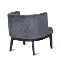 Addy Accent Chair, Black Rubberwood, Dark Gray Diamond Stitch Fabric -BM323682