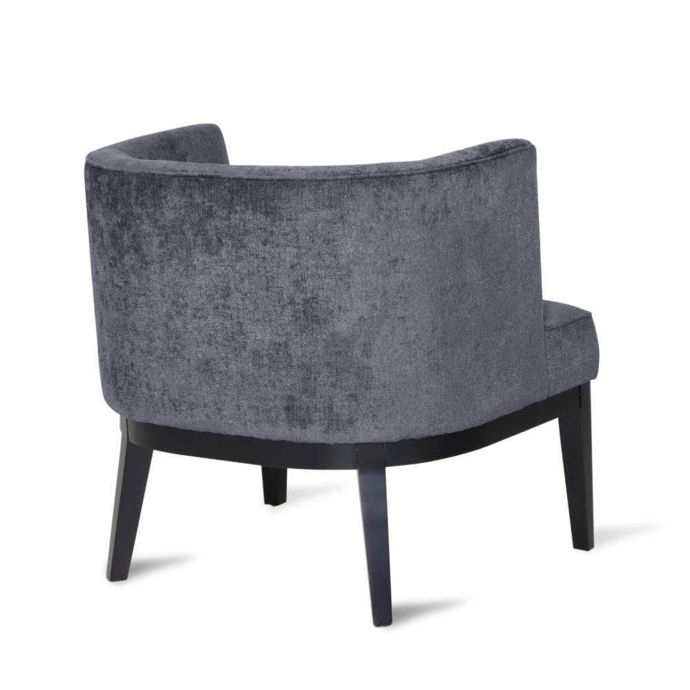 Addy Accent Chair, Black Rubberwood, Dark Gray Diamond Stitch Fabric -BM323682