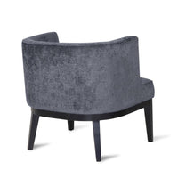 Addy Accent Chair, Black Rubberwood, Dark Gray Diamond Stitch Fabric -BM323682