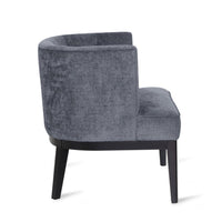 Addy Accent Chair, Black Rubberwood, Dark Gray Diamond Stitch Fabric -BM323682
