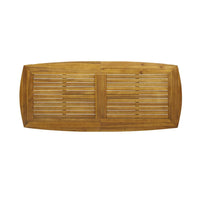 Outdoor Dining Table, 71 Inch Slatted, Tapered Legs, Teak Acacia Wood -BM323702