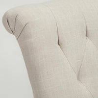 Chary Dining Chair Set of 2, Brown Wood, Light Beige Tufted Velvet -BM323709