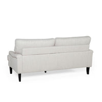 Loveseat with Pillow Back, Nailhead Trim, 67 Inch Wood, Beige Fabric -BM323710