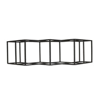Wine Rack with Diamond Slots, 24 Inch Compact Design, Matte Black -BM323713