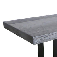 Benny Dining Bench, Modern 66 Inch Rectangular Outdoor Plaid Gray Concrete -BM323716