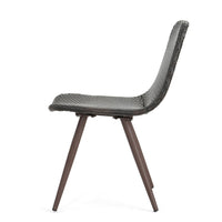 Illa Dining Side Chairs, Set of 2, Brown Angled Legs, Iron, Gray Outdoor Wicker -BM323725
