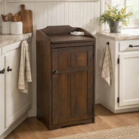 Homestead Trash Box, 34 Inch Tall, Rough Sawn Mahogany, Dark Brown -BM323736