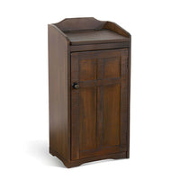 Homestead Trash Box, 34 Inch Tall, Rough Sawn Mahogany, Dark Brown -BM323736