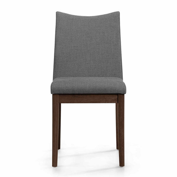 Heli Side Dining Chair, Set of 2, Curved, Gray Textured, Splayed Legs - BM323766