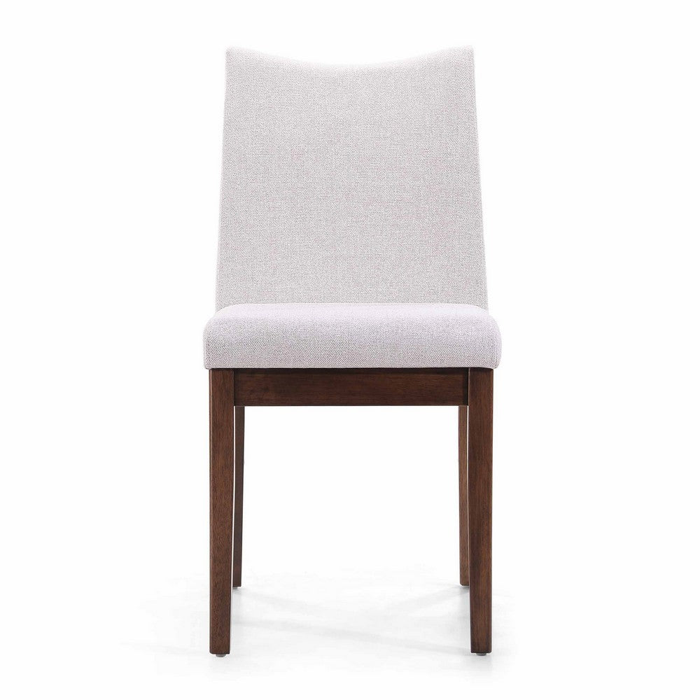 Heli Side Dining Chair, Set of 2, Curved, Beige Textured, Splayed Legs - BM323767