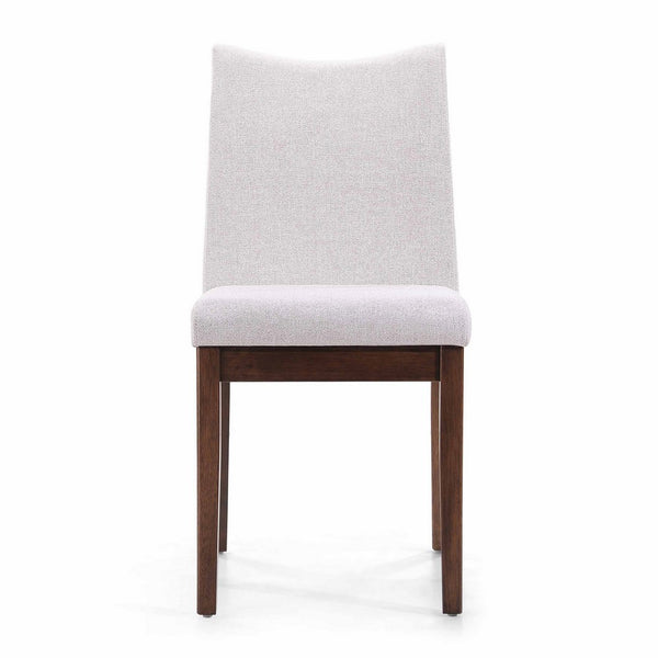 Heli Side Dining Chair, Set of 2, Curved, Beige Textured, Splayed Legs - BM323767