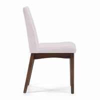 Heli Side Dining Chair, Set of 2, Curved, Beige Textured, Splayed Legs - BM323767