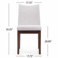 Heli Side Dining Chair, Set of 2, Curved, Beige Textured, Splayed Legs - BM323767
