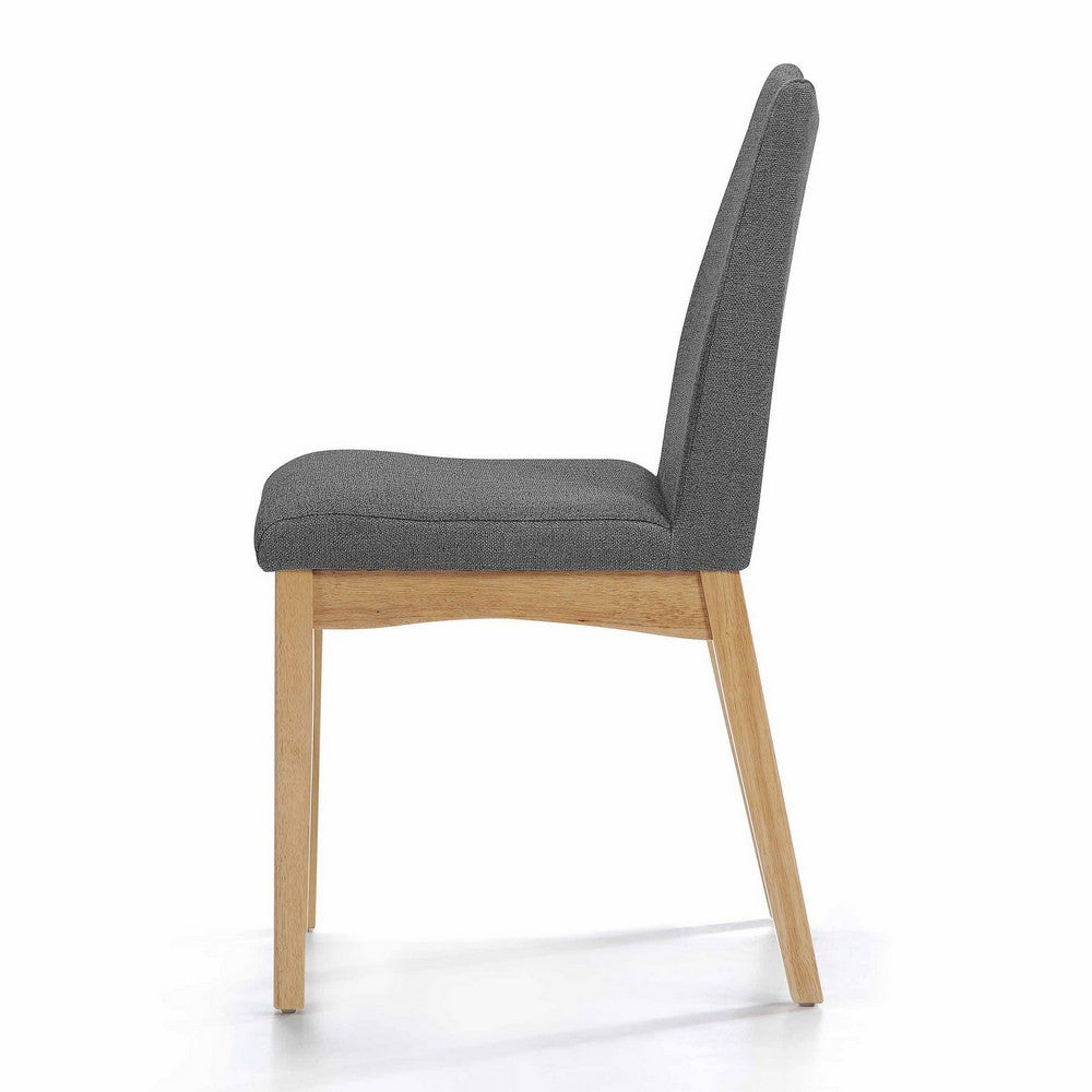 Heli Side Dining Chair, Set of 2, Curved, Dark Gray, Splayed Legs - BM323769