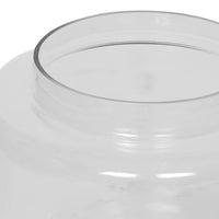 Candle Holder, 10 Inch Round Shaped With Glass Cover, Brown, Wood - BM323815