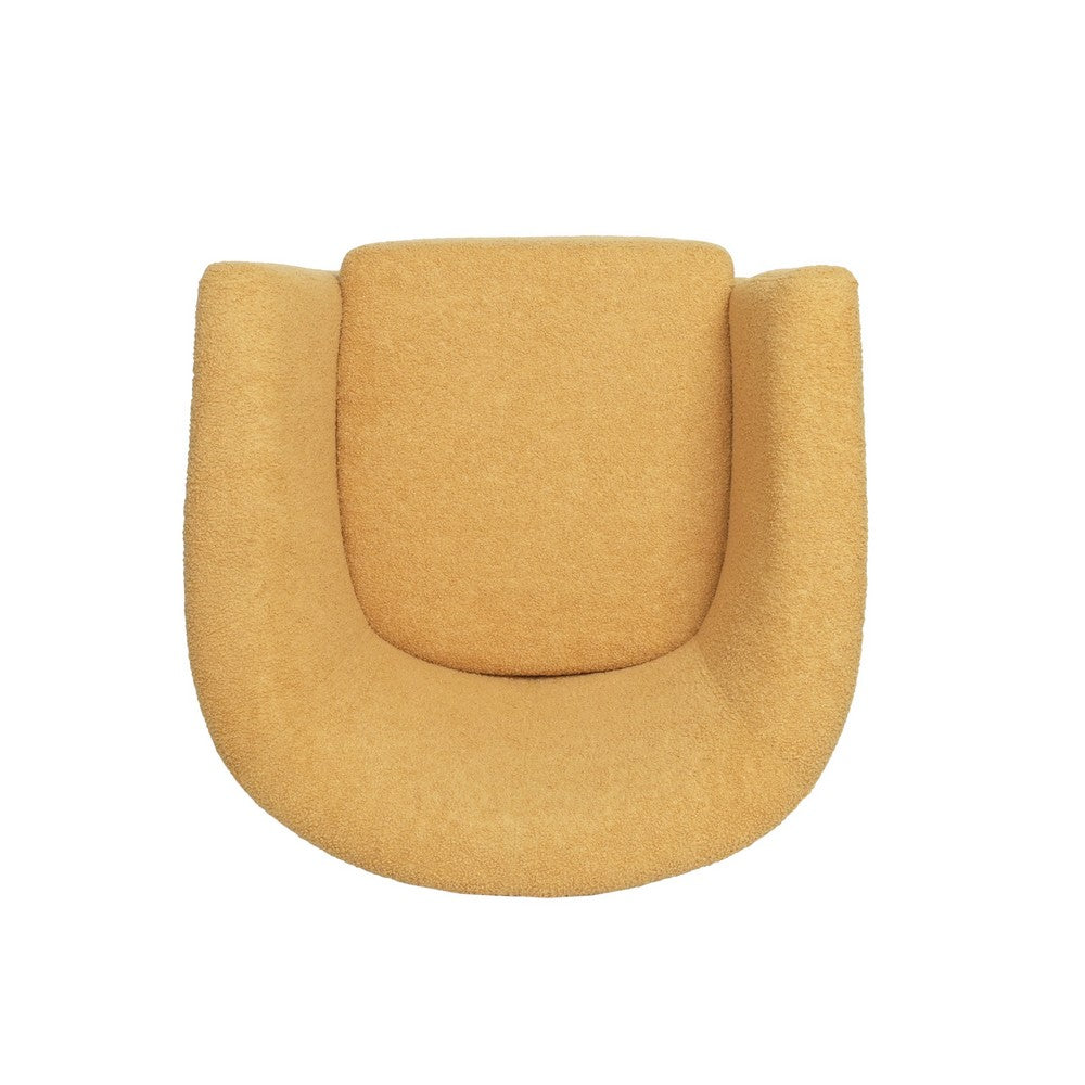 Chair, 31 Inch Tub Design, Flourish Design, Modern Fabric, Mustard Yellow - BM323816