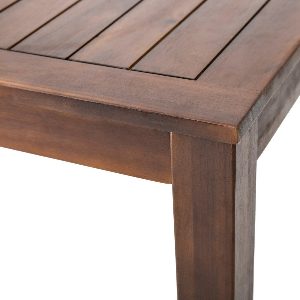 Feya Outdoor Dining Table, 69" Rectangular Top, Brown Acacia Wood - BM323824