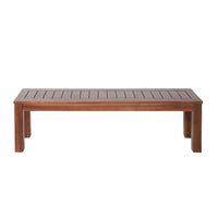 Feya Outdoor Bench Set of 2, 62 Inch Smooth Brown Acacia Wood Top - BM323825