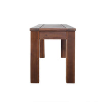 Feya Outdoor Bench Set of 2, 62 Inch Smooth Brown Acacia Wood Top - BM323825