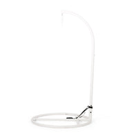 Hanging Hammock Chair Stand, 80 Inch Tall White Iron Frame Hanger Base - BM323833