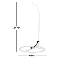 Hanging Hammock Chair Stand, 80 Inch Tall White Iron Frame Hanger Base - BM323833