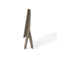 Cami Outdoor Foldable Bistro Table, X Base, 26 Inch Gray Acacia Wood - BM323853