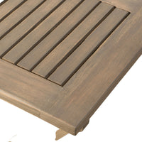 Cami Outdoor Foldable Bistro Table, X Base, 26 Inch Gray Acacia Wood - BM323853