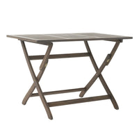 Cami Outdoor Foldable Bistro Table, 44in Rectangular Gray Acacia Wood - BM323854