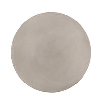 Outdoor Side Table, 16 Inch Round, Elegant Light Gray Faux Cement - BM323857