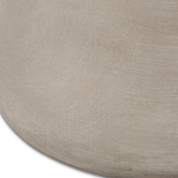 Outdoor Side Table, 16 Inch Round, Elegant Light Gray Faux Cement - BM323857
