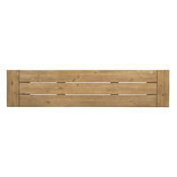 Wren Outdoor Bench with Slatted Top, 63 Inch Brown Acacia Wood, Black - BM323859