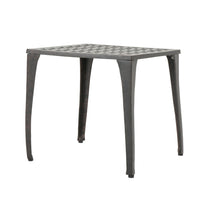 Outdoor Side Table, Open Cut Out Top and Curved Legs, 18 Inch Bronze - BM323865