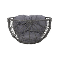 Fam Outdoor Accent Chair, Cocoon Egg Shaped, Abstract Gray PE Rattan - BM323881