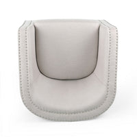 Swivel Accent Chair, Classic Round Barrel Style, Wheat Beige Fabric - BM323885