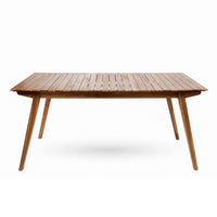 Outdoor Dining Table, 69 Inch Slatted Rectangular, Brown Acacia Wood - BM323902