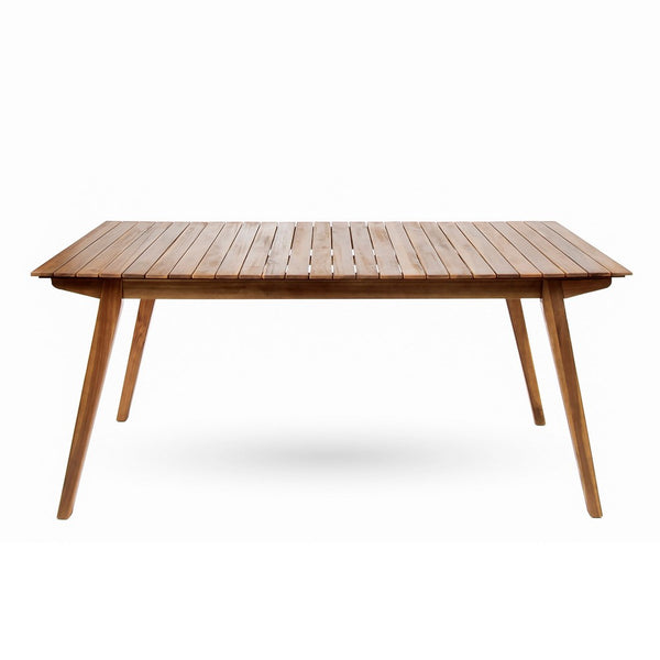 Outdoor Dining Table, 69 Inch Slatted Rectangular, Brown Acacia Wood - BM323902