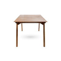 Outdoor Dining Table, 69 Inch Slatted Rectangular, Brown Acacia Wood - BM323902