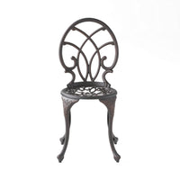 Charlie 3 pcs Bistro Set w Umbrella Hole, Cast Aluminum in Copper - BM323913