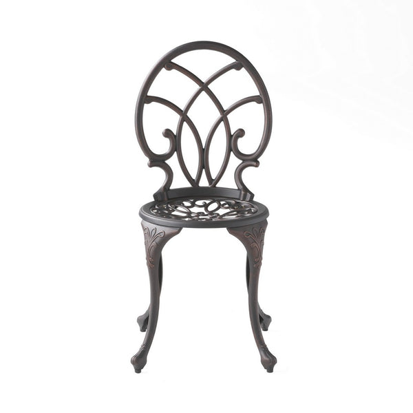 Charlie 3 pcs Bistro Set w Umbrella Hole, Cast Aluminum in Copper - BM323913