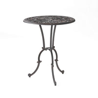 Charlie 3 pcs Bistro Set w Umbrella Hole, Cast Aluminum in Copper - BM323913