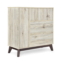 Bara Accent Cabinet 36 Inch, 3 Spaces, 2 Drawers, Rustic Beige, Brown - BM323923