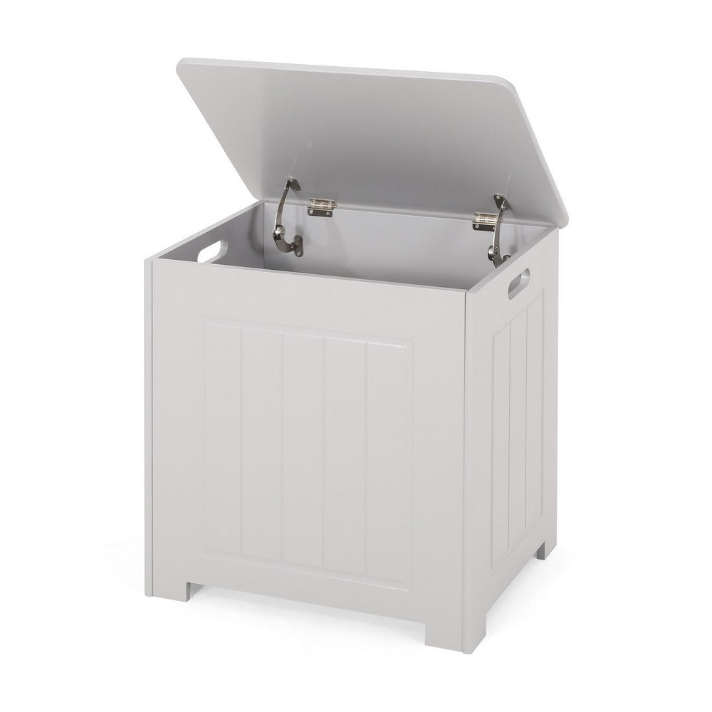 Tomo Laundry Hamper Bathroom Cabinet, Flip Top Storage, Gray - BM323929