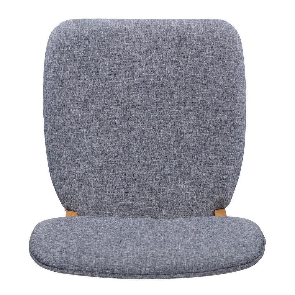 Cota Side Chair Set of 2, Gray Padded Back and Seat, Natural Brown - BM323933