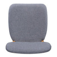 Cota Side Chair Set of 2, Gray Padded Back and Seat, Natural Brown - BM323933