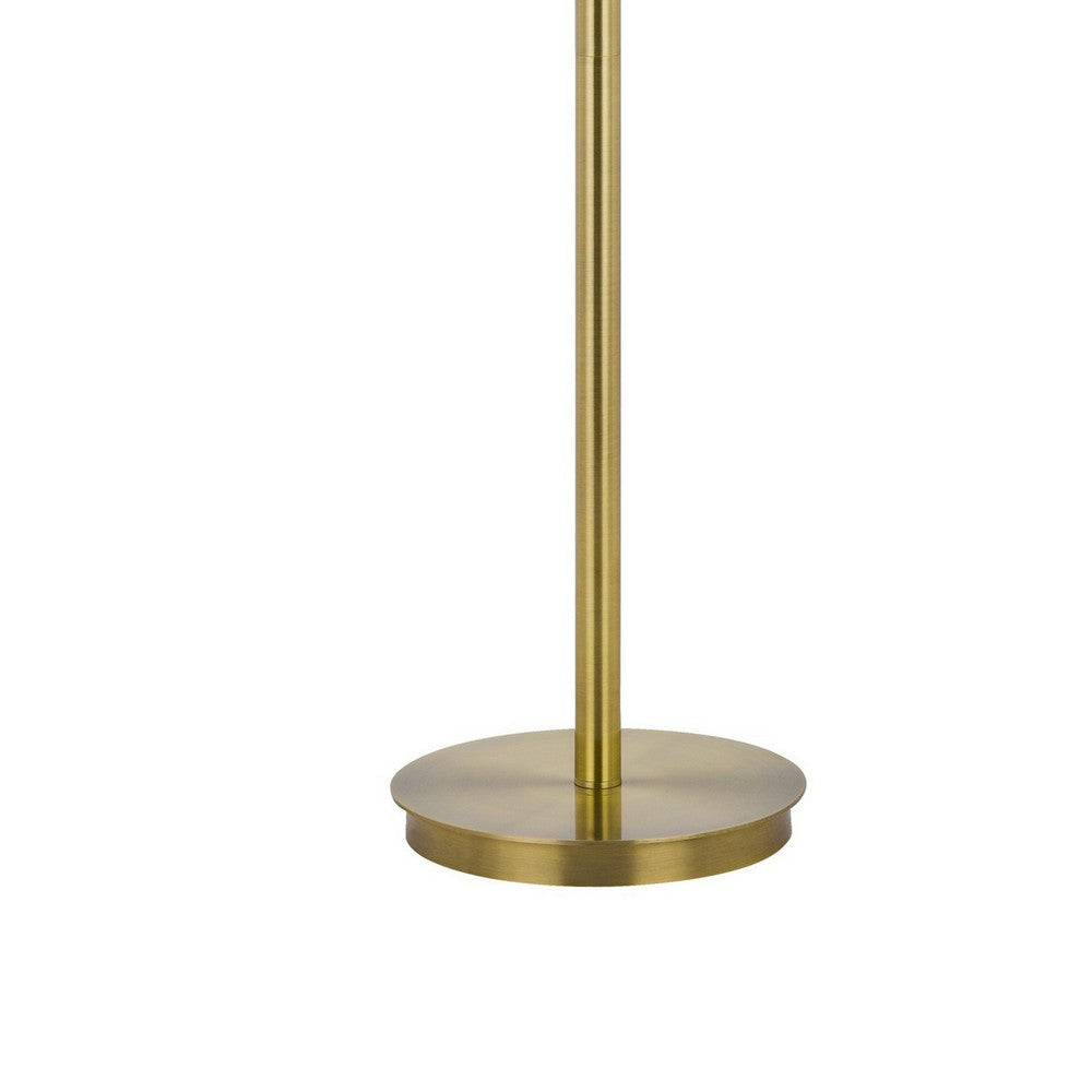 Sty 63 Inch Task Floor Lamp, Swivel Brass Shade Angled Metal Pole -BM323939