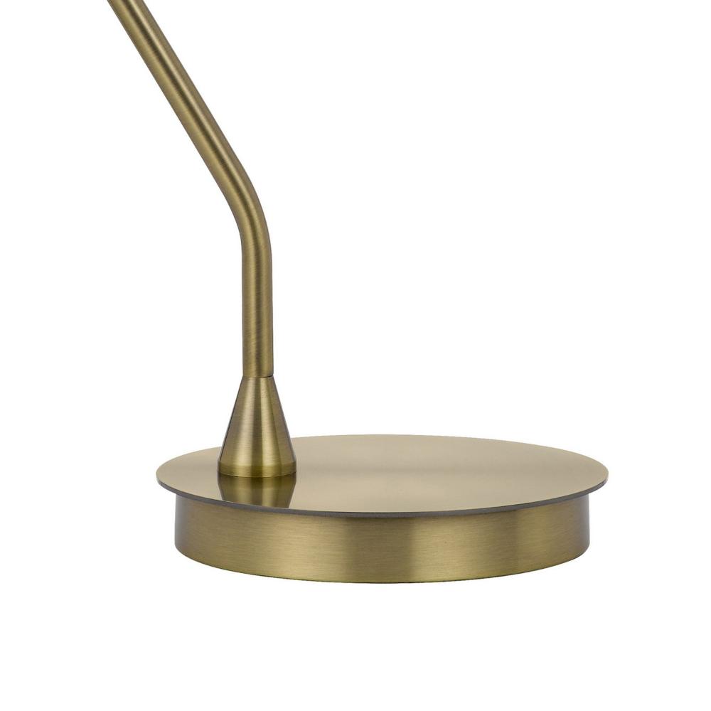 Sty 24 Inch Task Table Lamp, Swivel Brass Shade Angled Thin Metal Pole -BM323941