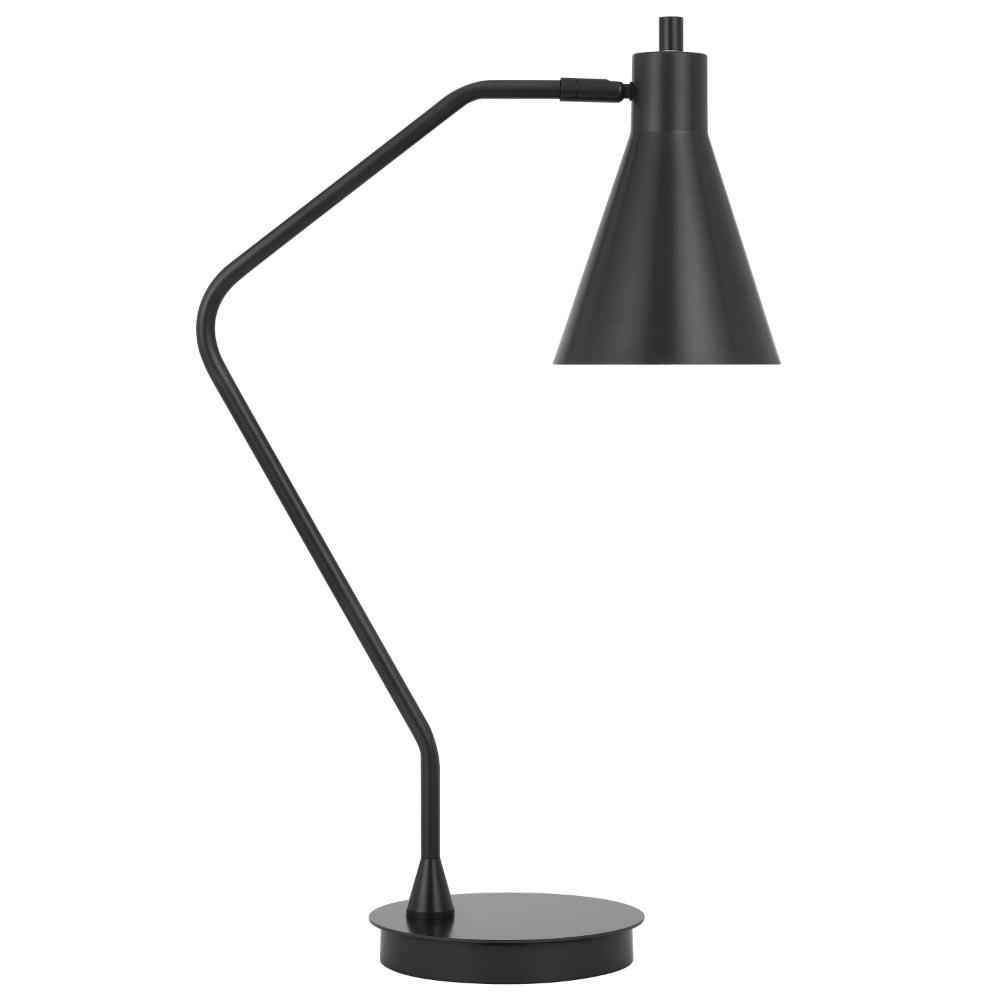 Sty 24 Inch Task Table Lamp, Swivel Gray Shade, Angled Thin Metal Pole -BM323942