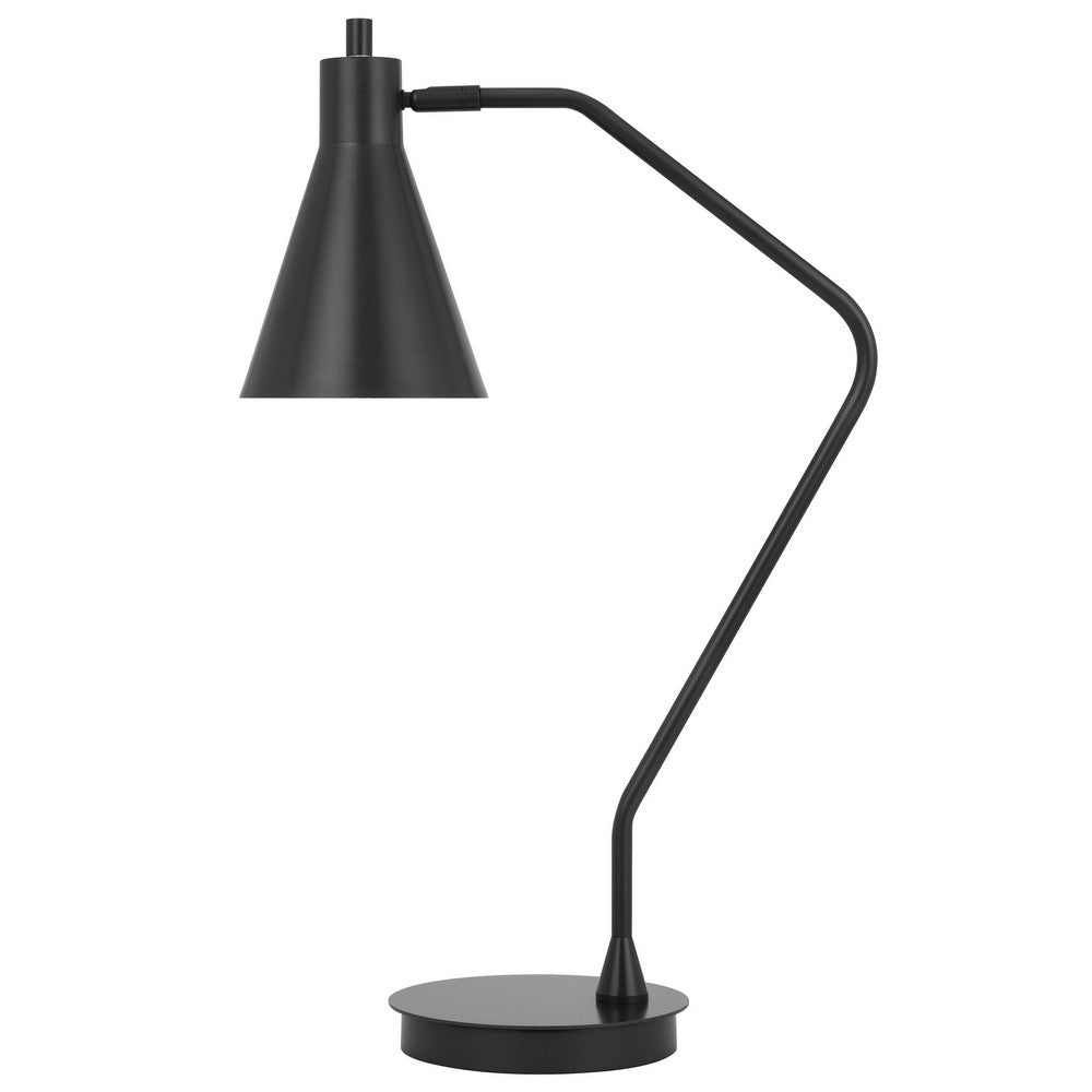 Sty 24 Inch Task Table Lamp, Swivel Gray Shade, Angled Thin Metal Pole -BM323942