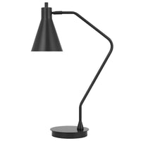 Sty 24 Inch Task Table Lamp, Swivel Gray Shade, Angled Thin Metal Pole -BM323942