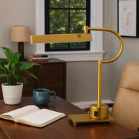 Hoso 18 Inch Desk Lamp, 2 USB Ports, AdjusDesk Bronze Metal Frame -BM323947